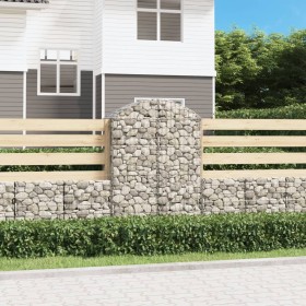 Galvanized iron arch-shaped gabion basket 100x50x140/160 cm by vidaXL, Pots and planters - Ref: Foro24-153437, Price: 48,65 €...