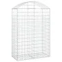 Cesta gaviones forma arco hierro galvanizado 100x50x140/160 cm de vidaXL, Maceteros y jardineras - Ref: Foro24-153437, Precio...
