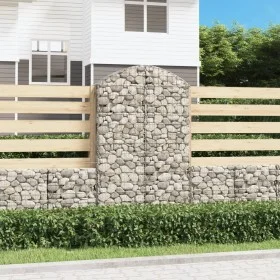 Galvanized iron arch-shaped gabion basket 100x30x160/180 cm by vidaXL, Pots and planters - Ref: Foro24-153428, Price: 62,79 €...