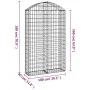 Gabionenkorb Bogenform verzinktes Eisen 100x30x160/180 cm von vidaXL, Töpfe und Pflanzgefäße - Ref: Foro24-153428, Preis: 62,...