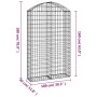 Galvanized iron arch-shaped gabion basket 100x30x160/180 cm by vidaXL, Pots and planters - Ref: Foro24-153428, Price: 63,31 €...