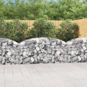Galvanized iron arch-shaped gabion basket 200x50x80/100cm by vidaXL, Pots and planters - Ref: Foro24-153474, Price: 60,38 €, ...