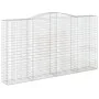 Gabion basket arch shape galvanized iron 400x50x220/240 cm by vidaXL, Pots and planters - Ref: Foro24-153541, Price: 285,49 €...