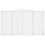 Gabion basket arch shape galvanized iron 400x50x220/240 cm by vidaXL, Pots and planters - Ref: Foro24-153541, Price: 285,49 €...