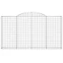 Gabion basket arch shape galvanized iron 300x30x160/180 cm by vidaXL, Pots and planters - Ref: Foro24-153508, Price: 154,13 €...
