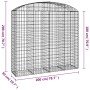 Gabione Korbbogenform aus verzinktem Eisen 200x50x180/200 cm von vidaXL, Töpfe und Pflanzgefäße - Ref: Foro24-153479, Preis: ...