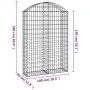 Cesta gaviones forma arco hierro galvanizado 100x30x140/160 cm de vidaXL, Maceteros y jardineras - Ref: Foro24-153427, Precio...