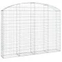 Cesta gaviones forma arco hierro galvanizado 200x30x140/160 cm de vidaXL, Maceteros y jardineras - Ref: Foro24-153467, Precio...