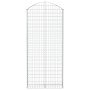 Gabion basket arch shape galvanized iron 100x30x220/240 cm by vidaXL, Pots and planters - Ref: Foro24-153431, Price: 75,77 €,...
