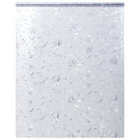 Lámina de ventana esmerilada patrón de flor PVC 45x500 cm