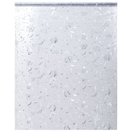 Lámina de ventana esmerilada patrón de flor PVC 45x500 cm