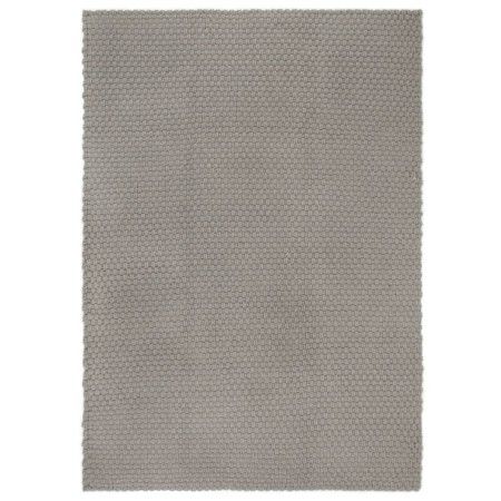 Rectangular gray cotton rug 160x230 cm by vidaXL, Rugs - Ref: Foro24-345122, Price: 86,38 €, Discount: %