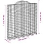 Gabione Korbbogenform aus verzinktem Eisen 200x30x200/220 cm von vidaXL, Töpfe und Pflanzgefäße - Ref: Foro24-153490, Preis: ...