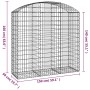 Gabione Korbbogenform aus verzinktem Eisen 150x50x140/160 cm von vidaXL, Töpfe und Pflanzgefäße - Ref: Foro24-153457, Preis: ...