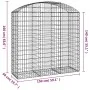Gabione Korbbogenform aus verzinktem Eisen 150x50x140/160 cm von vidaXL, Töpfe und Pflanzgefäße - Ref: Foro24-153457, Preis: ...