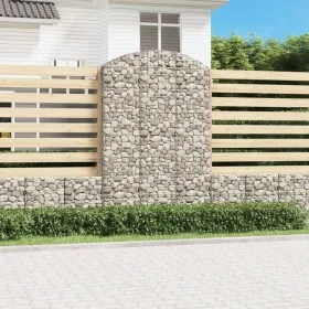 Galvanized iron arch-shaped gabion basket 150x50x220/240 cm by vidaXL, Pots and planters - Ref: Foro24-153461, Price: 88,77 €...