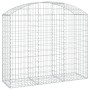 Galvanized iron arch-shaped gabion basket 150x50x120/140 cm by vidaXL, Pots and planters - Ref: Foro24-153456, Price: 59,57 €...
