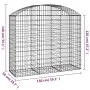 Gabion Korbbogen Form verzinktes Eisen 150x50x120/140 cm von vidaXL, Töpfe und Pflanzgefäße - Ref: Foro24-153456, Preis: 59,0...