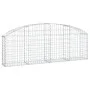 Gabion basket in arched shape, made of galvanized iron, 200x30x60/80 cm. by vidaXL, Pots and planters - Ref: Foro24-153463, P...