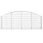 Gabion basket in arched shape, made of galvanized iron, 200x30x60/80 cm. by vidaXL, Pots and planters - Ref: Foro24-153463, P...