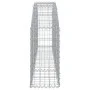 Gabion basket in arched shape, made of galvanized iron, 200x30x60/80 cm. by vidaXL, Pots and planters - Ref: Foro24-153463, P...