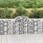 Gabion basket arch shape galvanized iron 200x50x100/120 cm by vidaXL, Pots and planters - Ref: Foro24-153495, Price: 61,36 €,...