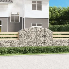 Galvanized iron arch-shaped gabions basket 200x50x120/140 cm by vidaXL, Pots and planters - Ref: Foro24-153476, Price: 99,40 ...