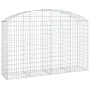 Cesta gaviones forma arco hierro galvanizado 200x50x120/140 cm de vidaXL, Maceteros y jardineras - Ref: Foro24-153476, Precio...