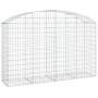 Gabione Korbbogenform aus verzinktem Eisen 200x50x120/140 cm von vidaXL, Töpfe und Pflanzgefäße - Ref: Foro24-153476, Preis: ...