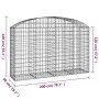 Cesta gaviones forma arco hierro galvanizado 200x50x120/140 cm de vidaXL, Maceteros y jardineras - Ref: Foro24-153476, Precio...