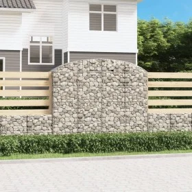Gabion basket arch shape galvanized iron 200x50x160/180 cm by vidaXL, Pots and planters - Ref: Foro24-153478, Price: 90,85 €,...