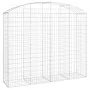 Gabion basket arch shape galvanized iron 200x50x160/180 cm by vidaXL, Pots and planters - Ref: Foro24-153478, Price: 90,85 €,...
