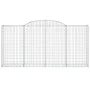 Gabion basket arch shape galvanized iron 300x50x140/160 cm by vidaXL, Pots and planters - Ref: Foro24-153517, Price: 102,55 €...
