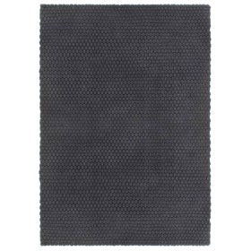 Alfombra rectangular algodón gris antracita 80x160 cm