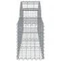 Gabion basket in arched shape, made of galvanized iron, measuring 200x30x40/60 cm. by vidaXL, Pots and planters - Ref: Foro24...