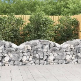 Galvanized iron arch-shaped gabion basket 150x50x60/80 cm by vidaXL, Pots and planters - Ref: Foro24-153453, Price: 40,79 €, ...