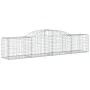 Gabion basket in arched shape, made of galvanized iron, 300x50x60/80 cm. by vidaXL, Pots and planters - Ref: Foro24-153513, P...