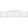 Gabion basket in arched shape, made of galvanized iron, 300x50x60/80 cm. by vidaXL, Pots and planters - Ref: Foro24-153513, P...