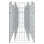 Gabion flowerbed in arched shape, made of galvanized iron, 400x50x100cm. by vidaXL, Pots and planters - Ref: Foro24-153547, P...