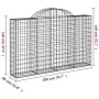 Galvanized iron arch-shaped gabions basket 200x30x120/140 cm by vidaXL, Pots and planters - Ref: Foro24-153486, Price: 84,78 ...