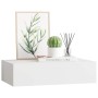 Estante con cajón de pared MDF blanco 40x23,5x10 cm