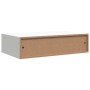 Estante con cajón de pared MDF blanco 40x23,5x10 cm