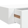 Estante con cajón de pared MDF blanco 40x23,5x10 cm