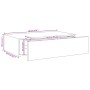 Estante con cajón de pared MDF blanco 40x23,5x10 cm