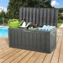 Black polypropylene storage box 118x53x57 cm by vidaXL, Storage baskets - Ref: Foro24-153887, Price: 79,94 €, Discount: %