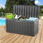 Schwarze Aufbewahrungsbox aus Polypropylen, 118 x 53 x 57 cm von vidaXL, Aufbewahrungskörbe - Ref: Foro24-153887, Preis: 89,7...