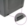 Schwarze Aufbewahrungsbox aus Polypropylen, 118 x 53 x 57 cm von vidaXL, Aufbewahrungskörbe - Ref: Foro24-153887, Preis: 89,7...