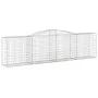 Gabion basket arch shape galvanized iron 400x50x100/120 cm by vidaXL, Pots and planters - Ref: Foro24-153535, Price: 113,18 €...