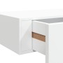 Estantes de pared con cajón 2 uds MDF blanco 40x23,5x10 cm