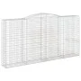 Gabion basket arch shape galvanized iron 400x50x200/220 cm by vidaXL, Pots and planters - Ref: Foro24-153540, Price: 255,23 €...